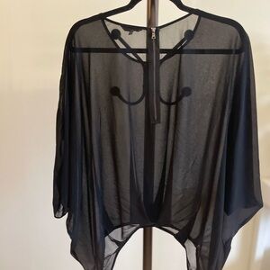 Naked Zebra Sheer Black Blouse